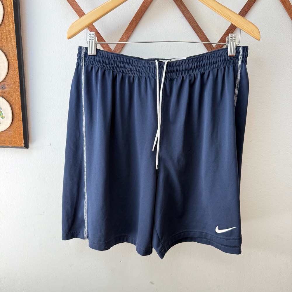 Nike Men's Navy Blue Dri-Fit Athletic Shorts